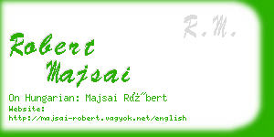 robert majsai business card